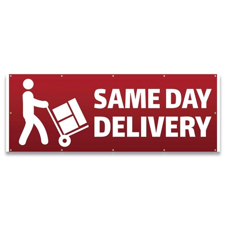 Signmission Same Day Delivery Banner Concession Stand Food Truck Single Sided B-120-30152